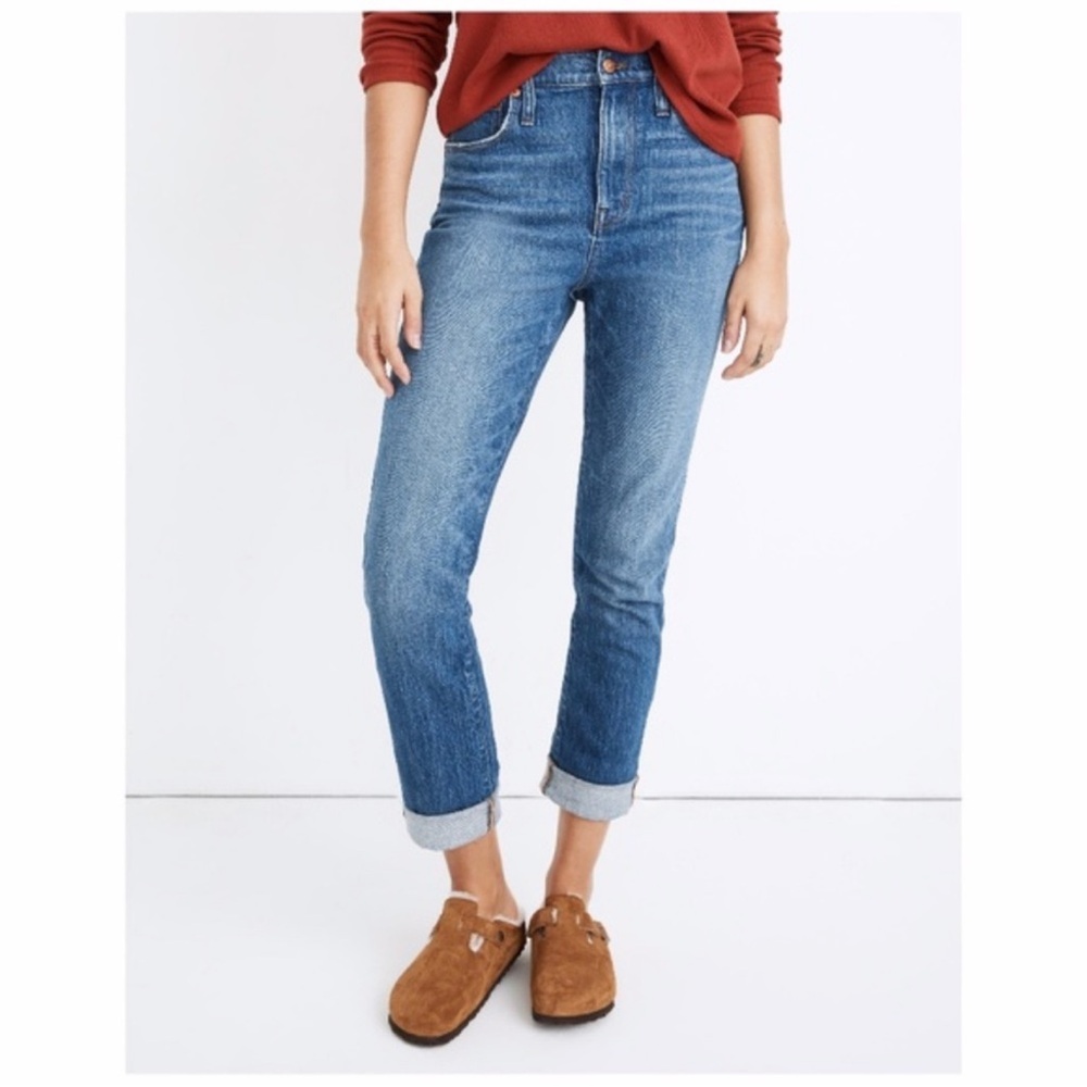 Madewell The High Rise Boyjean Jeans in Moorland Wash